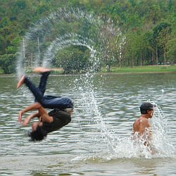 wet clotheslake swimming